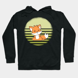 Cute Baby Fox Retro Hoodie